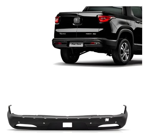 Parachoque Traseiro Toro 2016 Á 2025 C/f Sensor C/f Reboque